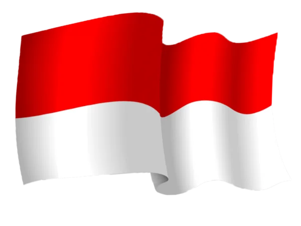 Waving Indonesia Flag PNG Transparent Background