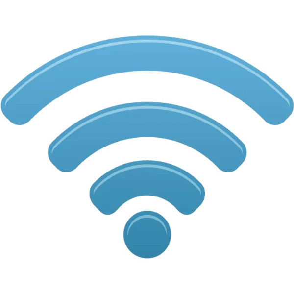 Blue Glossy Wi-Fi Signal Icon PNG