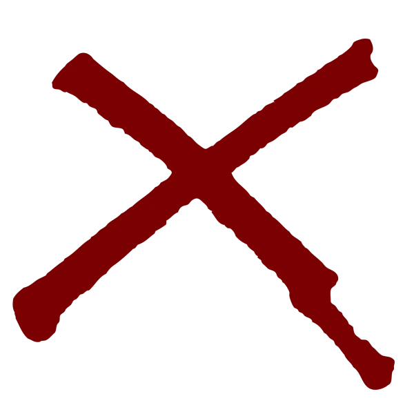 Red X Mark PNG Transparent Background