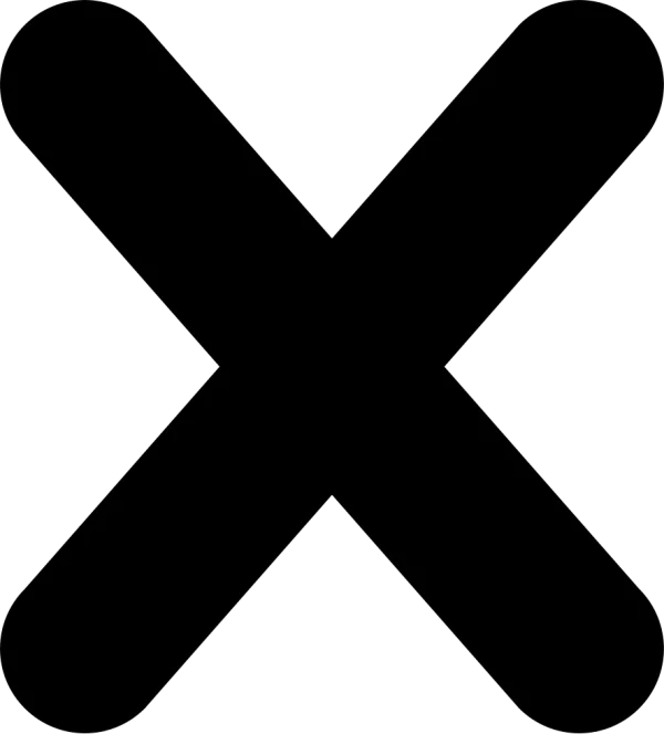 Black Rounded Cross Mark Icon PNG