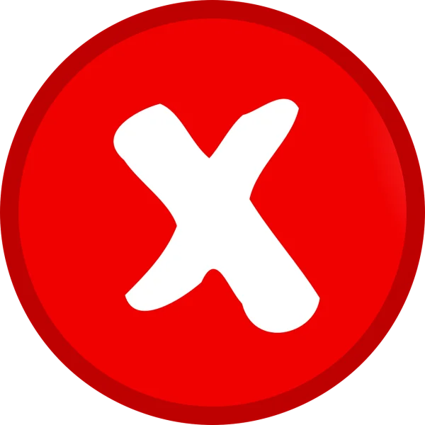 Red X Mark Icon Transparent PNG