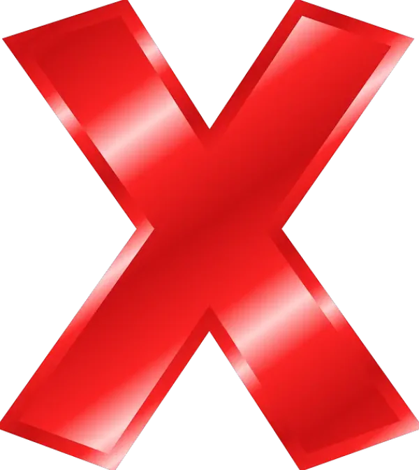 Red X Mark Icon Transparent PNG