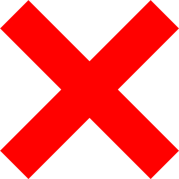 Red X Mark Transparent PNG