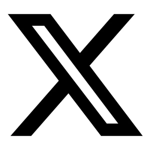 Stylized Black Letter X Logo PNG Transparent