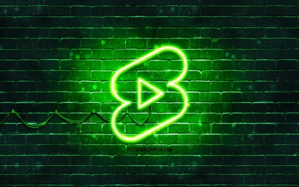 Green Neon B Letter Play Button Logo PNG