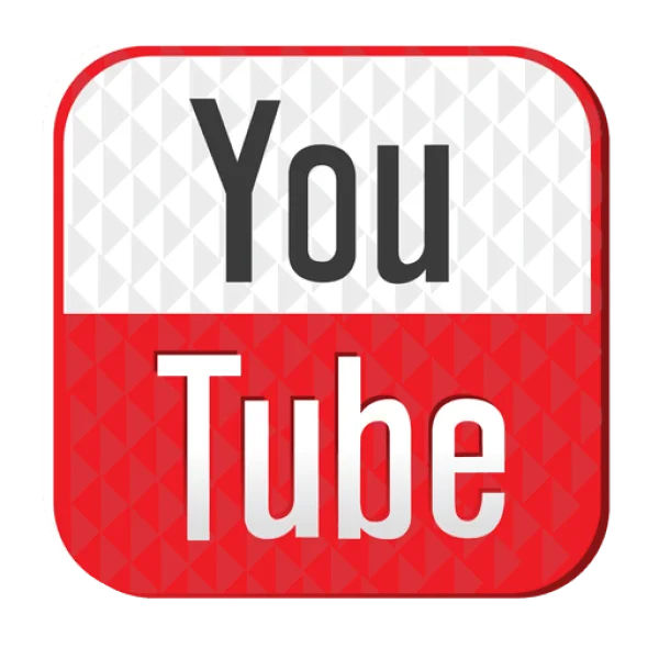 YouTube Logo Icon with Geometric Pattern PNG