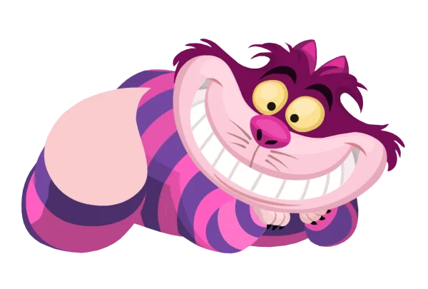 Cheshire Cat Grinning PNG Transparent Background