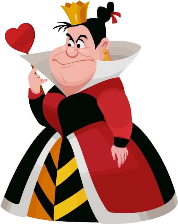 Queen of Hearts Cartoon PNG Transparent Background