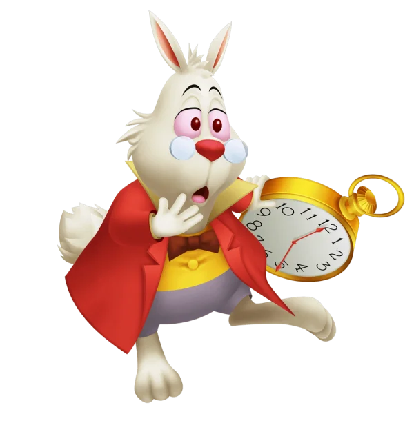 White Rabbit with Pocket Watch PNG - Alice in Wonderland