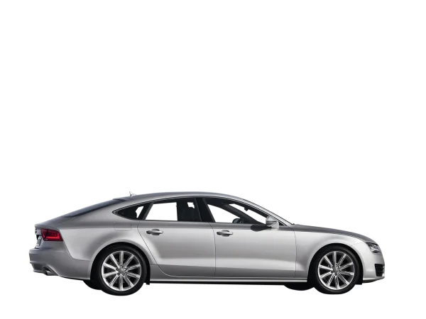 Silver Audi Sportback Car PNG Transparent Background