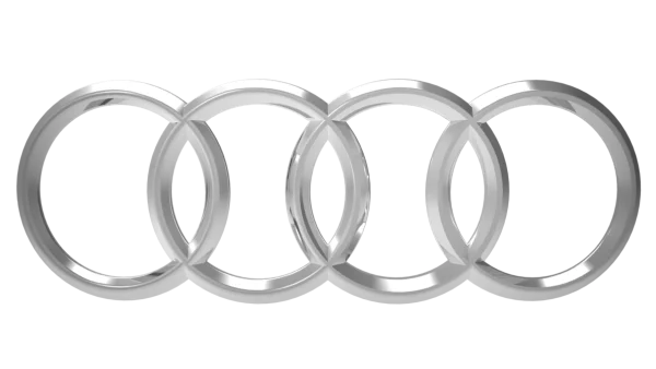 Audi Logo Silver PNG Transparent Background