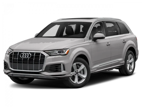 Silver Audi Q7 SUV PNG Transparent Background