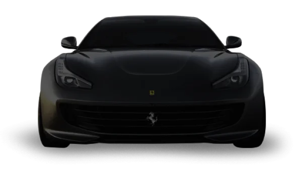 Dark Gray Ferrari Car Front View PNG