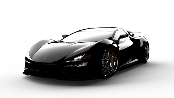 Black Modern Sports Car PNG Transparent Background