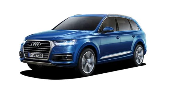 Blue Audi Q7 SUV PNG Transparent Background