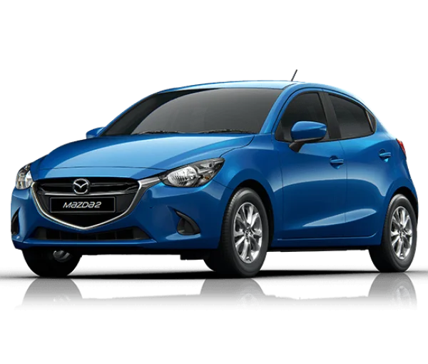 Blue Mazda2 Car PNG Transparent Background