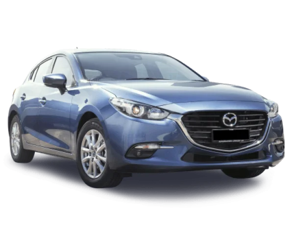 Blue Mazda 3 Car PNG Transparent Background