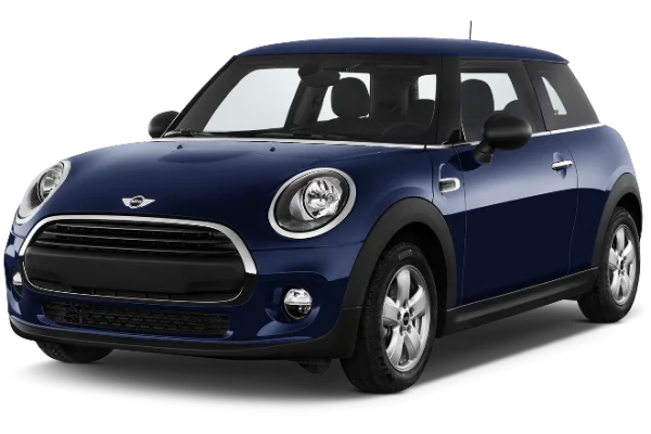 Blue Mini Cooper Car PNG Transparent Background