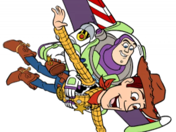 Buzz Lightyear and Woody Falling Transparent PNG