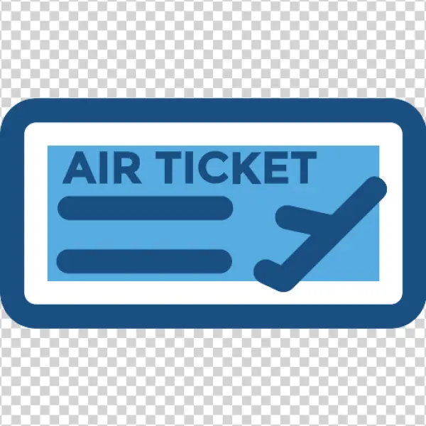 Air Ticket Icon PNG Transparent Background