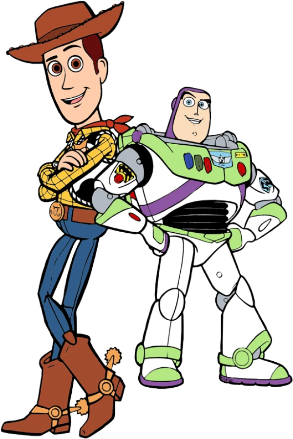 Woody and Buzz Lightyear PNG Transparent Background