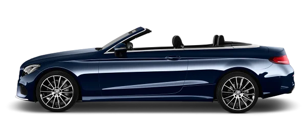 Dark Blue Mercedes Convertible PNG Transparent Background
