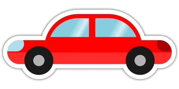Red Cartoon Car Transparent PNG