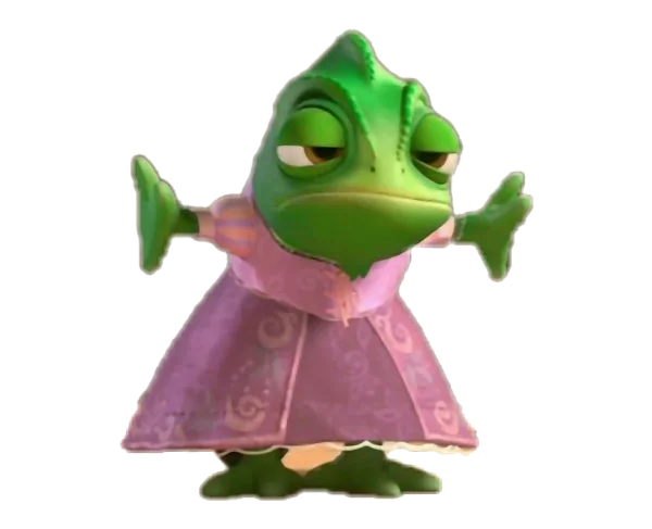 Pascal from Tangled Shrugging PNG Transparent Background