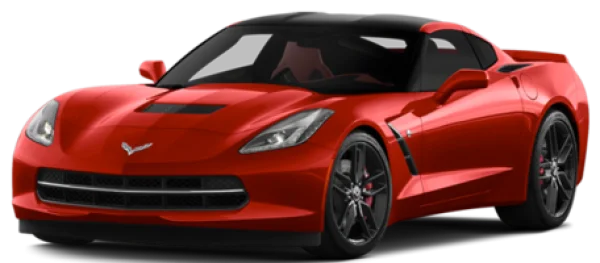 Red Corvette Sports Car PNG Transparent Background