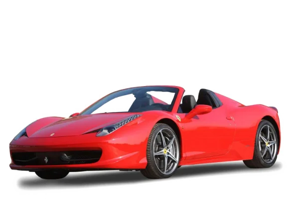 Red Ferrari Sports Car PNG Transparent Background