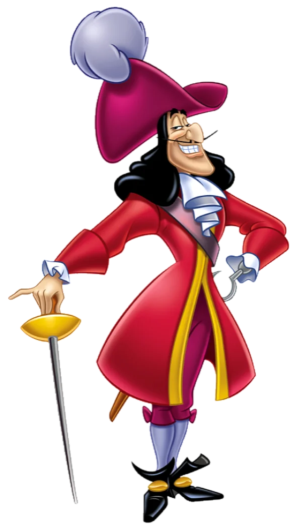 Captain Hook Cartoon Character PNG