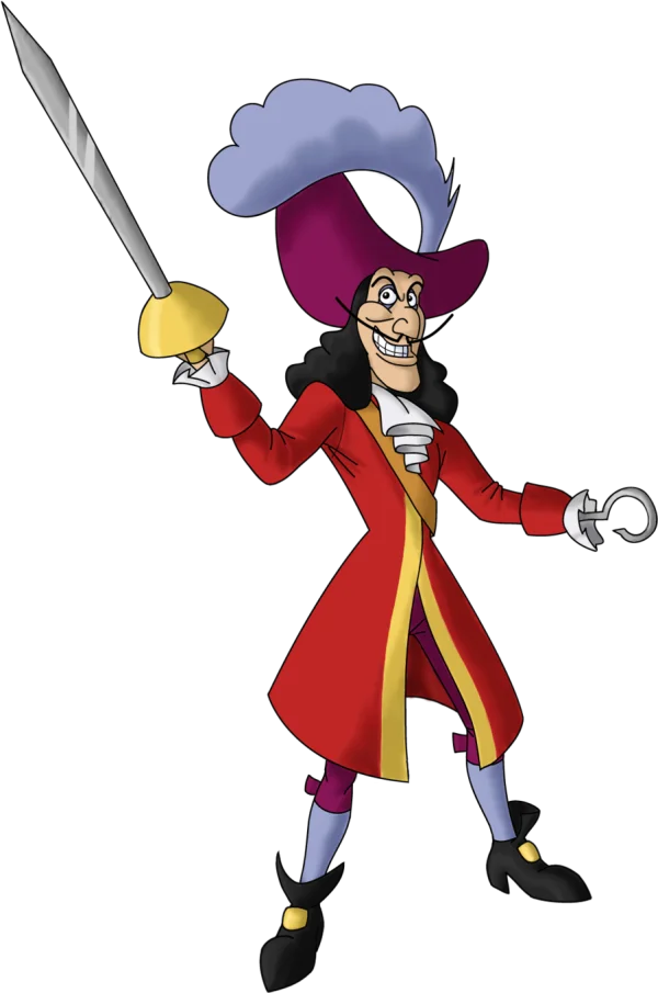 Captain Hook Cartoon Villain PNG