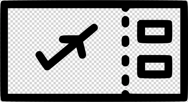 Airplane Ticket Icon Transparent PNG