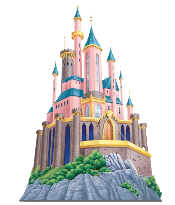 Pink Fairytale Castle PNG Transparent