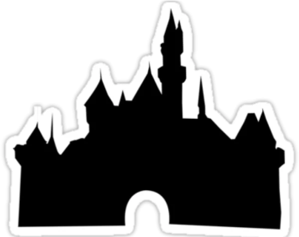 White Fairy Tale Castle Outline PNG Transparent Background