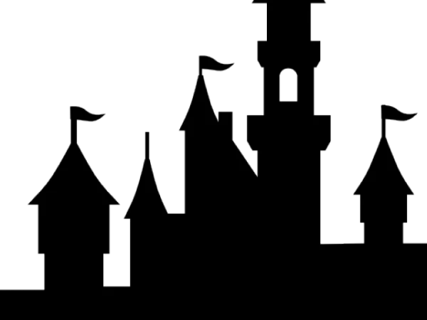 Fairytale Castle Outline PNG Transparent Background