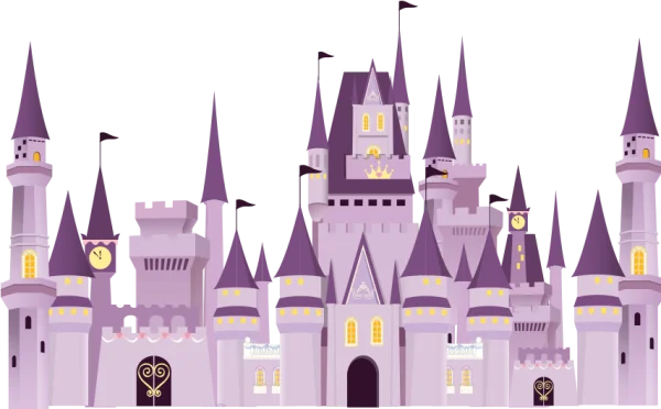 Purple Fairytale Castle PNG Transparent Background