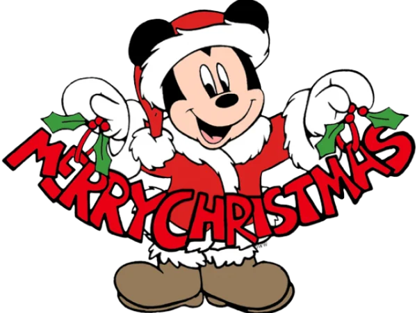 Mickey Mouse Merry Christmas PNG Transparent Background