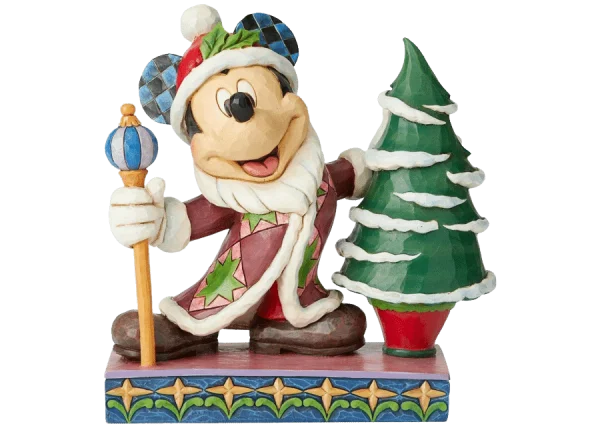 Mickey Mouse Christmas Caroler Figurine PNG