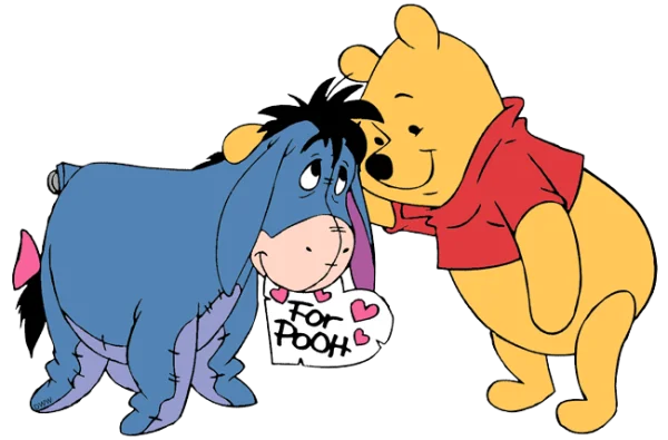Winnie the Pooh and Eeyore Friends PNG Transparent