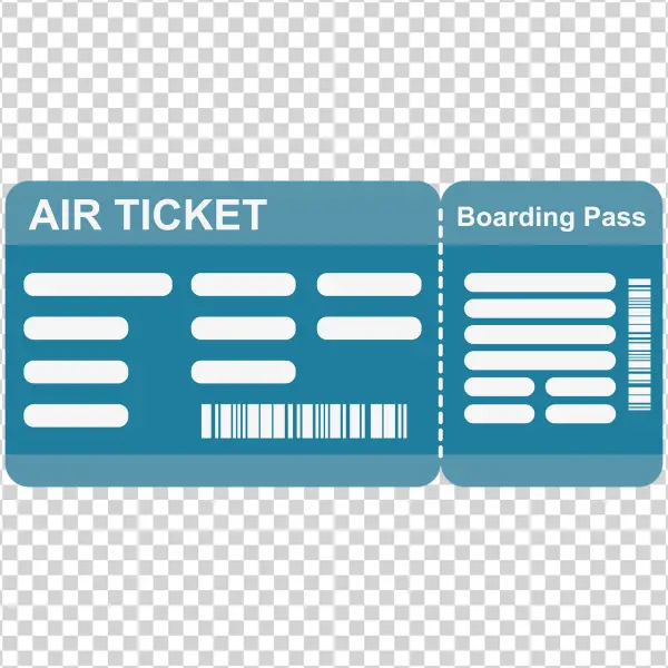 Air Ticket Boarding Pass PNG