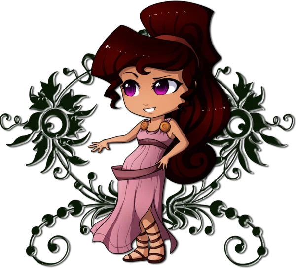 Chibi Megara Character PNG Transparent Background