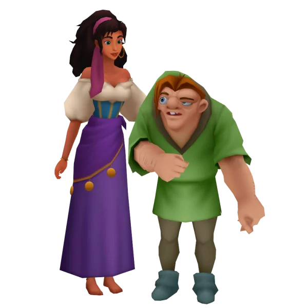 Esmeralda and Quasimodo PNG Transparent Background