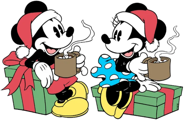 Mickey and Minnie Mouse Christmas Hot Cocoa PNG