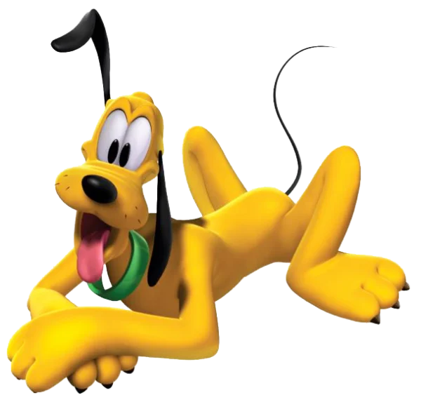 Pluto Laying Down Transparent Background