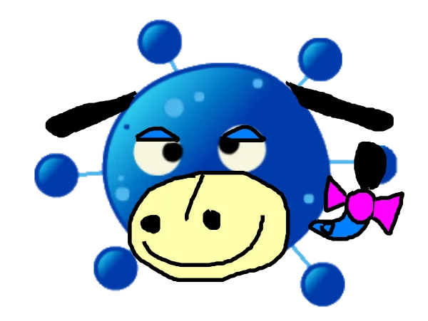 Cute Blue Orb Character PNG Transparent Background