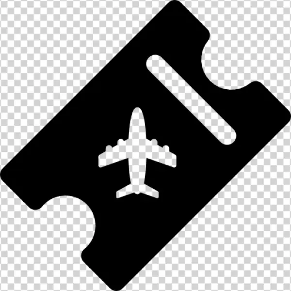 Airplane Ticket Icon PNG Transparent Background