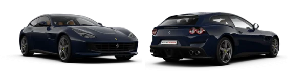 Dark Blue Ferrari GTC4Lusso PNG Transparent