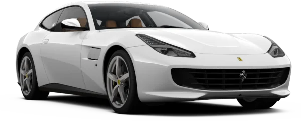 White Ferrari Sports Car Transparent PNG