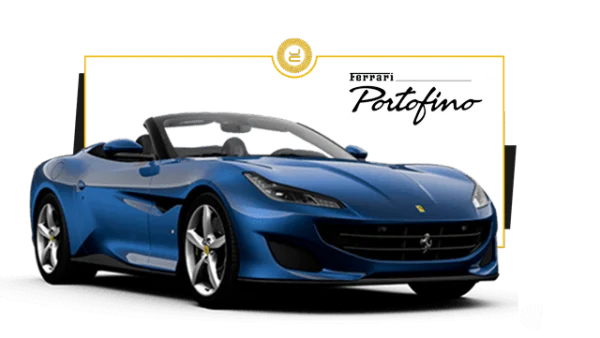 Blue Ferrari Portofino Convertible PNG Transparent